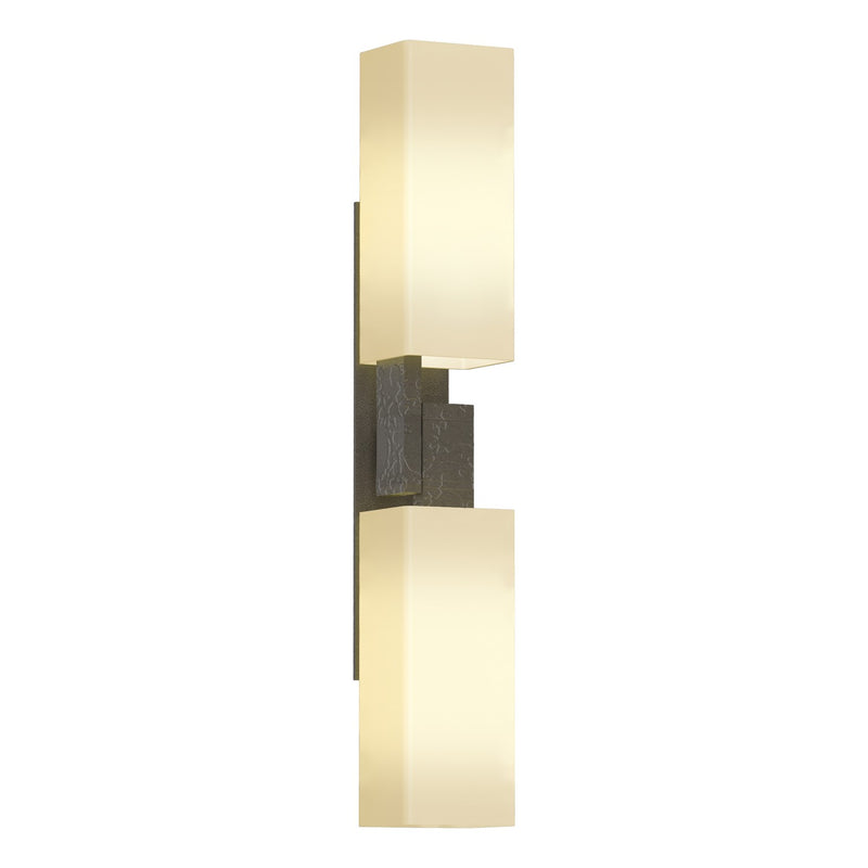 Hubbardton Forge 207801-SKT-07-GG0351 Two Light Wall Sconce, Dark Smoke