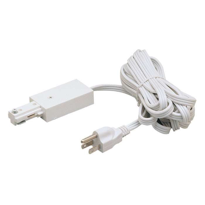 Nora Lighting NT-321W Cord And Plug Set, 12', 1 Circuit Track, White