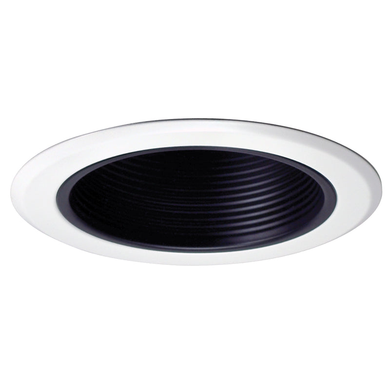 Nora Lighting NT-5010B 5" Stepped Baffle W/ Metal Ring & Bracket, Black