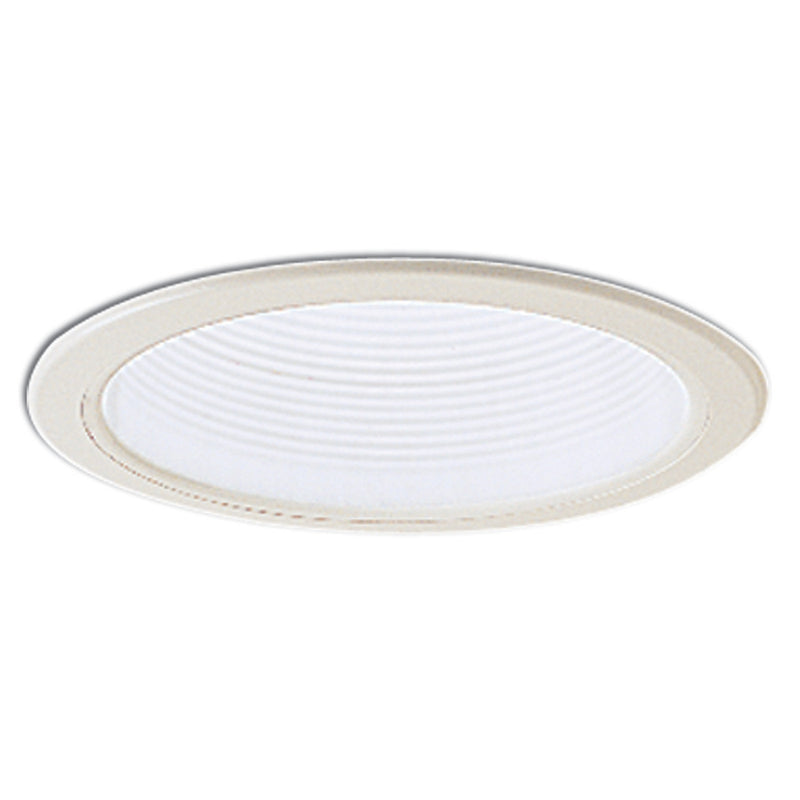 Nora Lighting NL-610W 6" Adjustable Stepped Baffle Trim W/ Plastic Ring, White