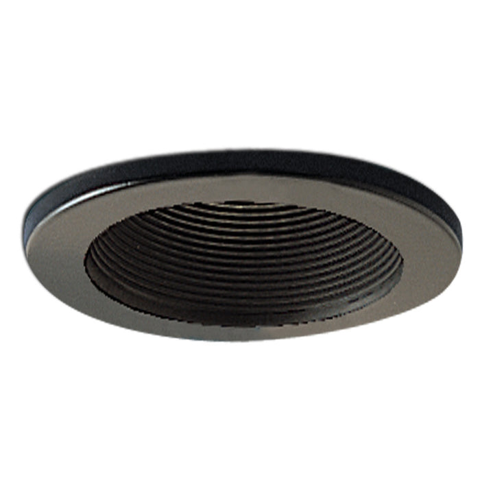 Nora Lighting NS-41B 4" Stepped Metal Baffle Trim W/ Metal Ring, Black