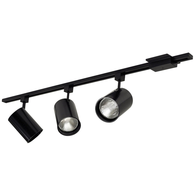 Nora Lighting NTL-151B Trk Pk, 3-Flat Cyl Par30, Black