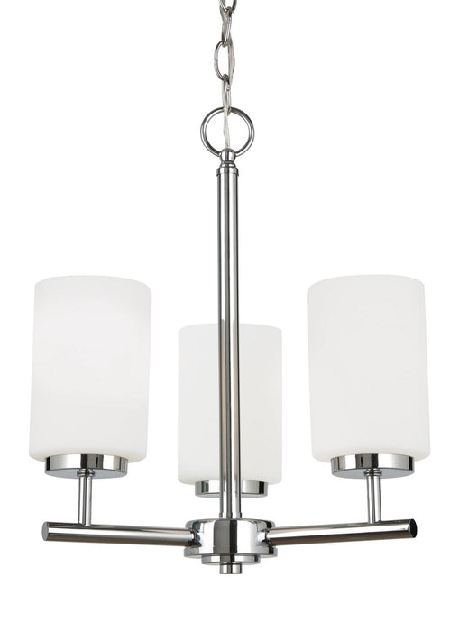 Generation Lighting 31160-05 Three Light Chandelier, Chrome