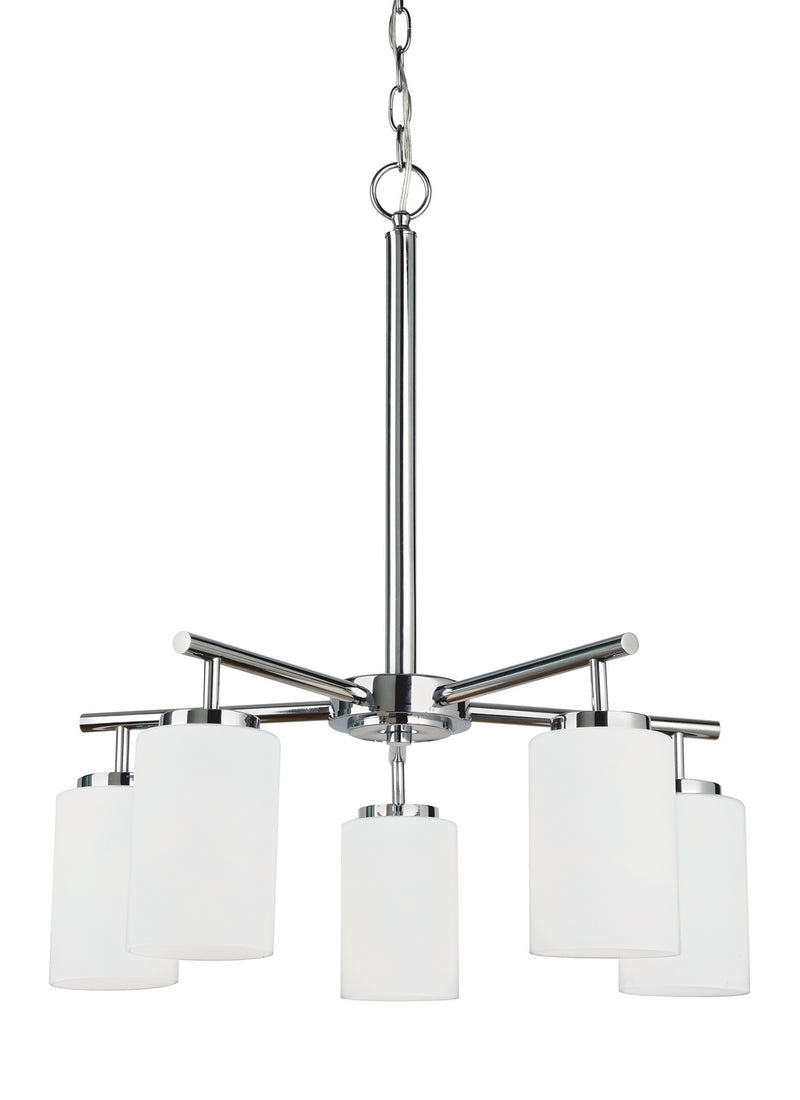 Generation Lighting 31161-05 Five Light Chandelier, Chrome