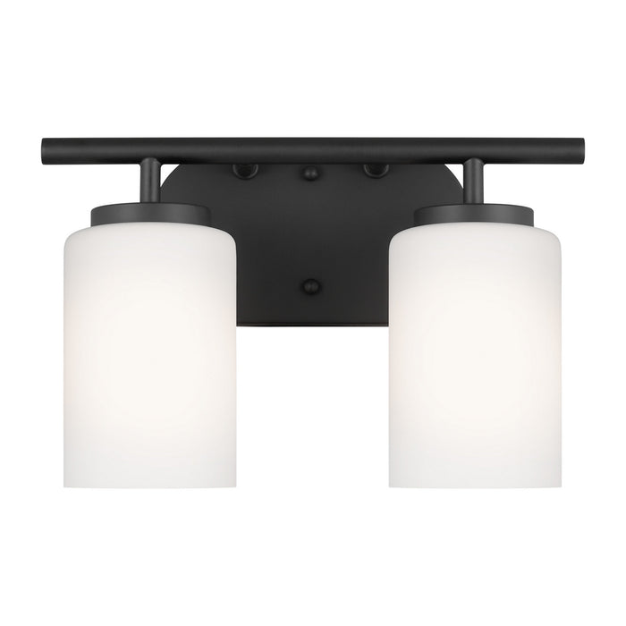 Generation Lighting 41161-112 Two Light Wall / Bath, Midnight Black