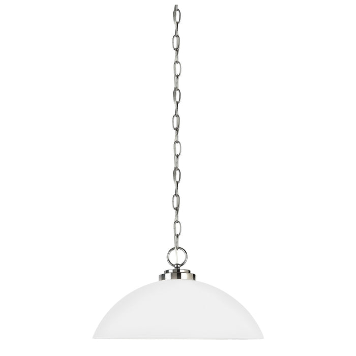 Generation Lighting 65160-05 One Light Pendant, Chrome