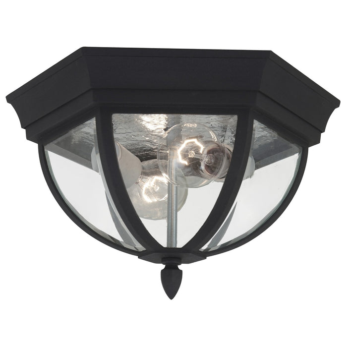 Generation Lighting 78136-12 Two Light Outdoor Flush Mount, Black