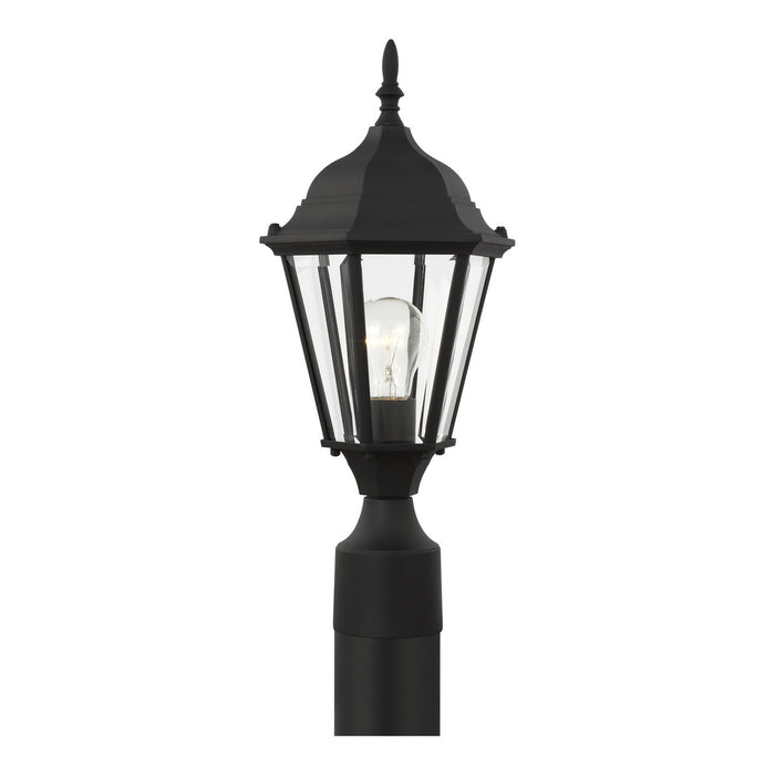 Generation Lighting 82938-12 One Light Outdoor Post Lantern, Black
