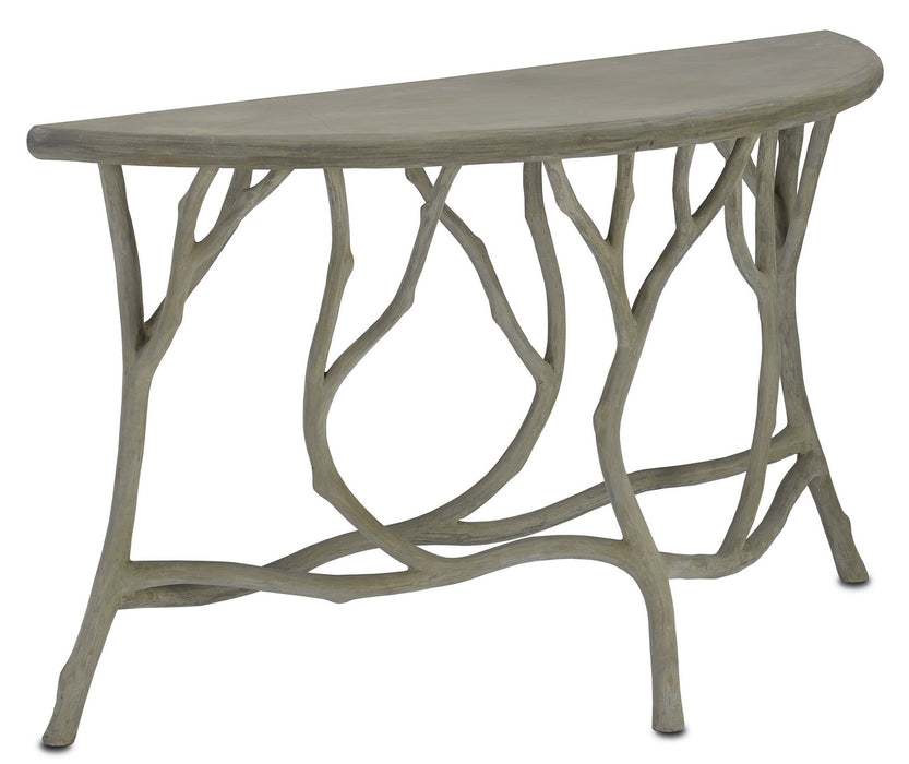 Currey and Company 2374 Console Table, Portland/Faux Bois
