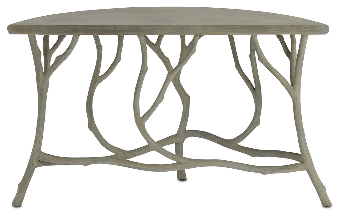 Currey and Company 2374 Console Table, Portland/Faux Bois