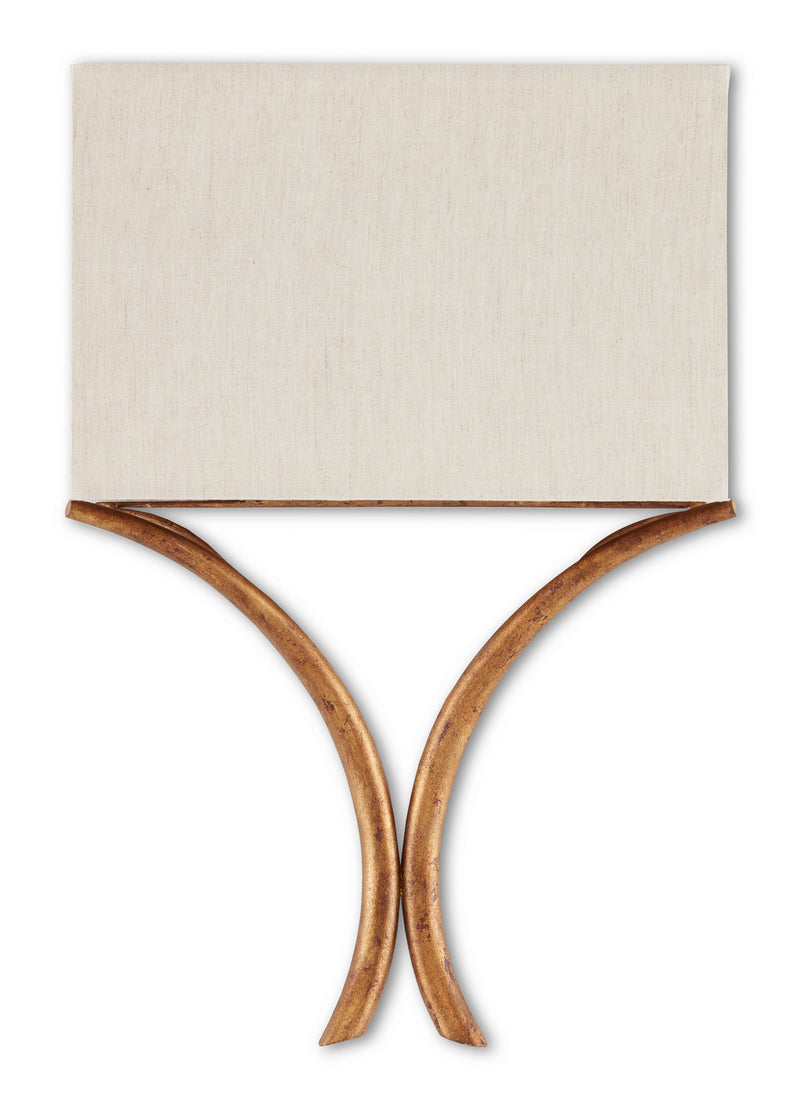 Currey and Company 5901 One Light Wall Sconce, French Gold Leaf