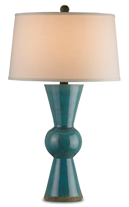 Currey and Company 6896 One Light Table Lamp, Teal
