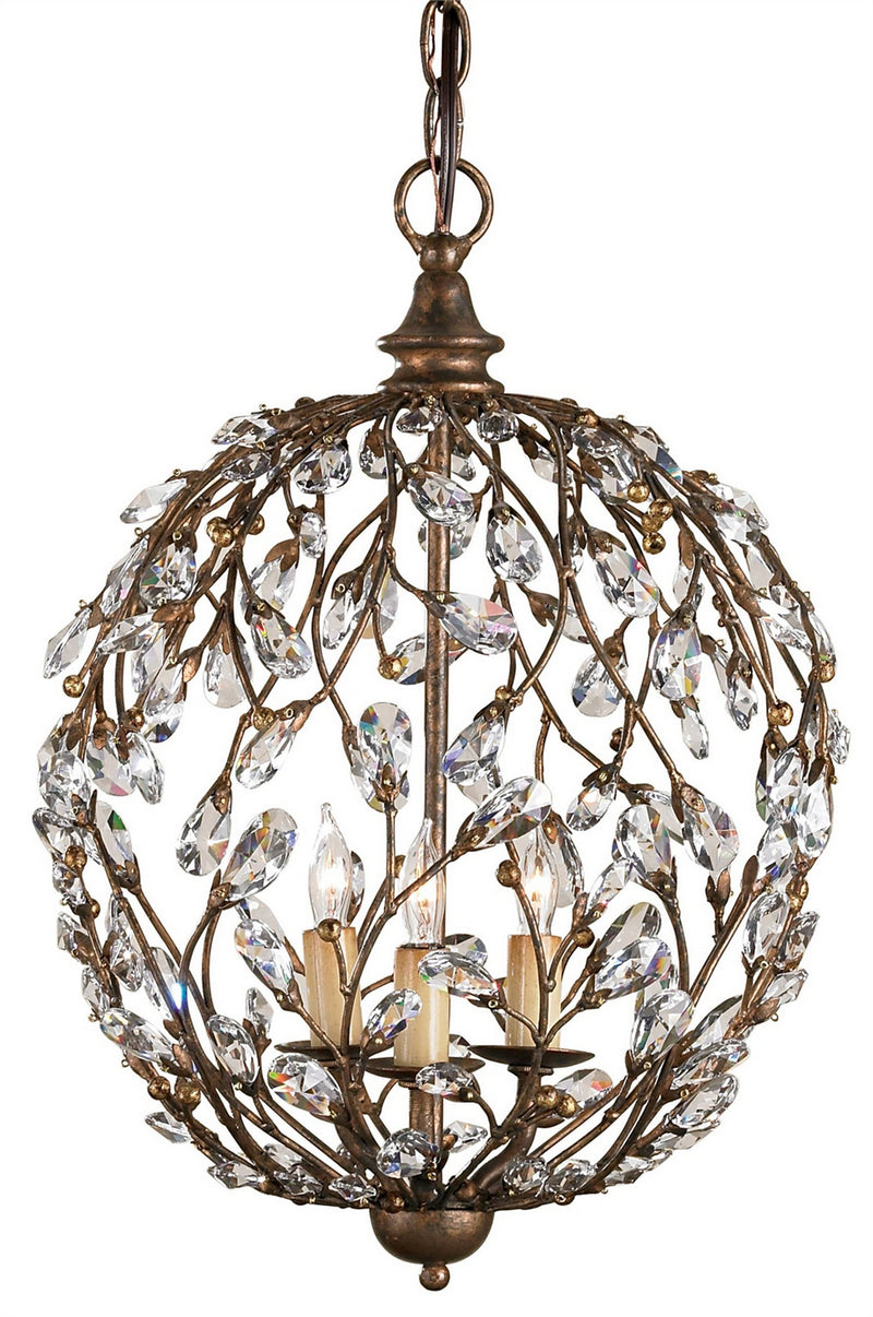 Currey and Company 9652 Three Light Chandelier, Cupertino