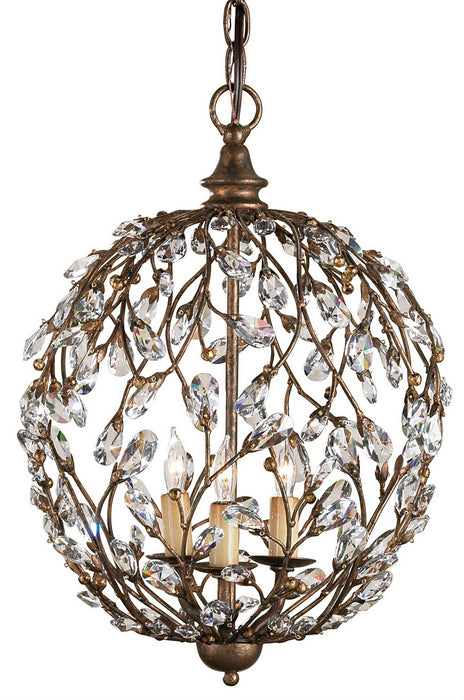 Currey and Company 9652 Three Light Chandelier, Cupertino