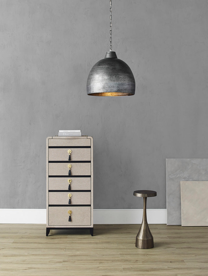 Currey and Company 9782 One Light Pendant, Blackened Steel