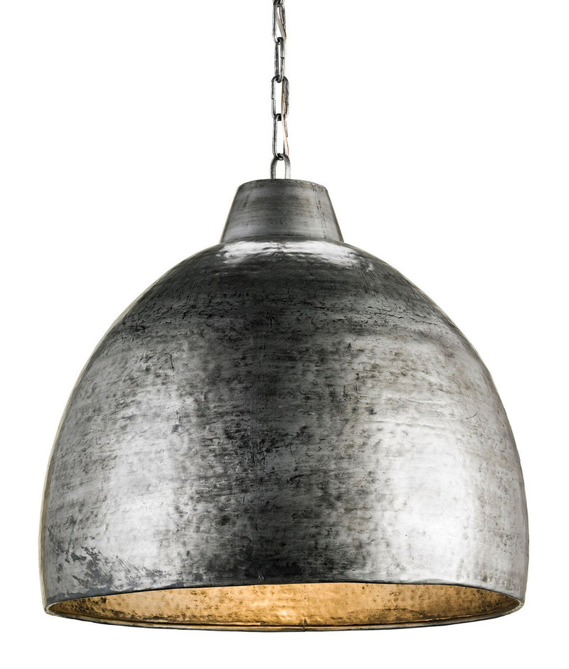 Currey and Company 9782 One Light Pendant, Blackened Steel