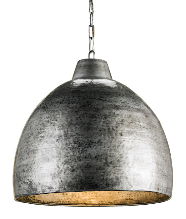 Currey and Company 9782 One Light Pendant, Blackened Steel