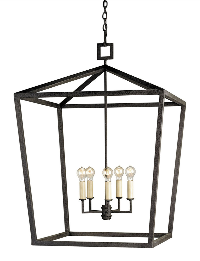 Currey and Company 9871 Five Light Lantern, MolÃ© Black