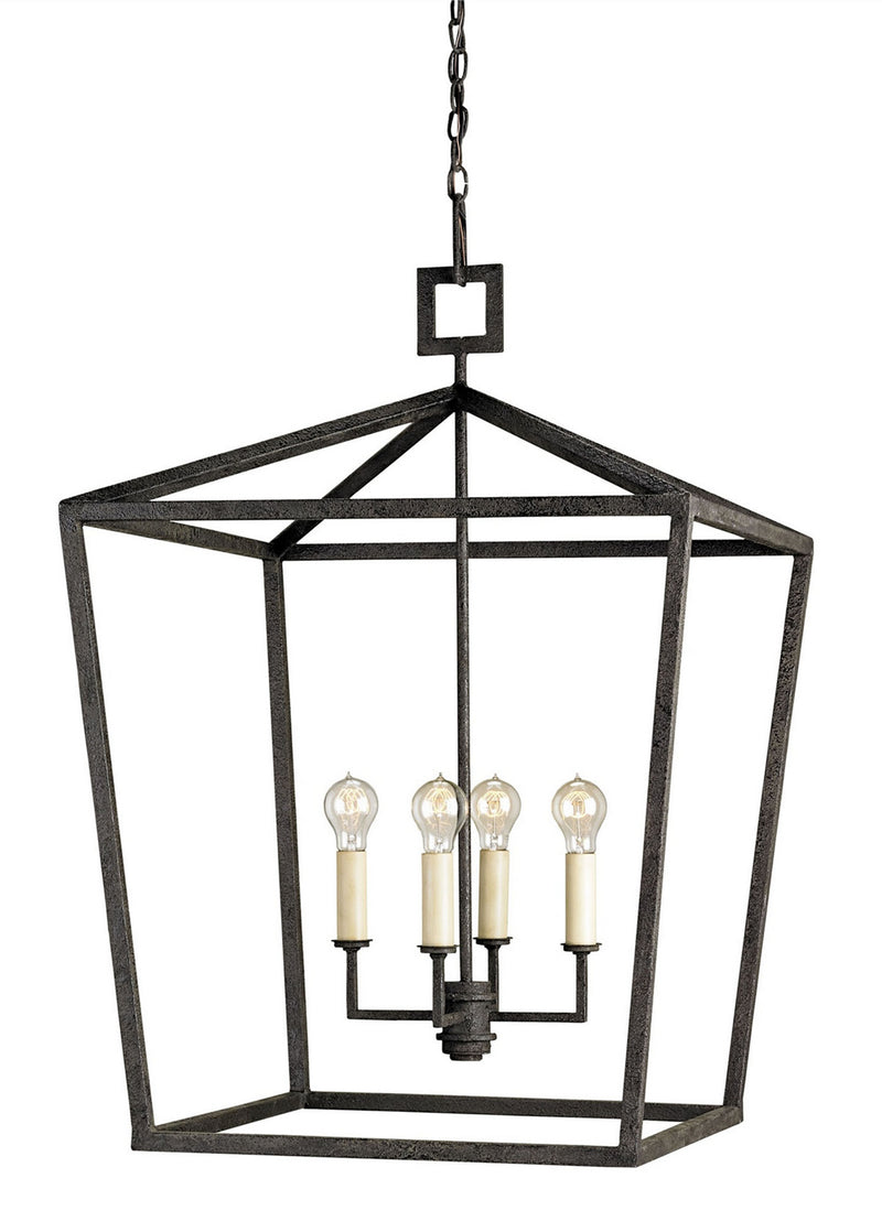 Currey and Company 9872 Four Light Lantern, MolÃ© Black