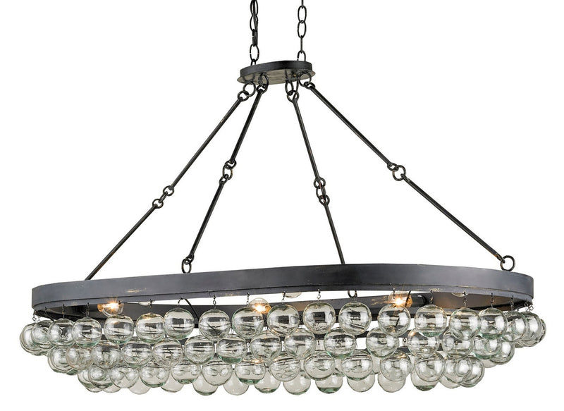 Currey and Company 9888 Six Light Chandelier, French Black
