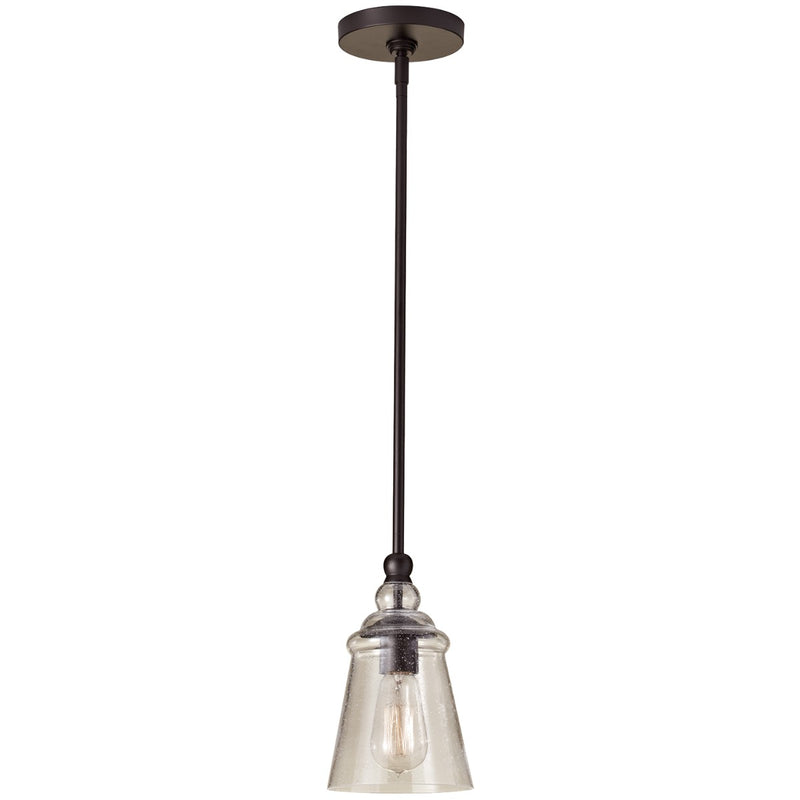 Generation Lighting P1261ORB One Light Pendant, Oil Rubbed Bronze