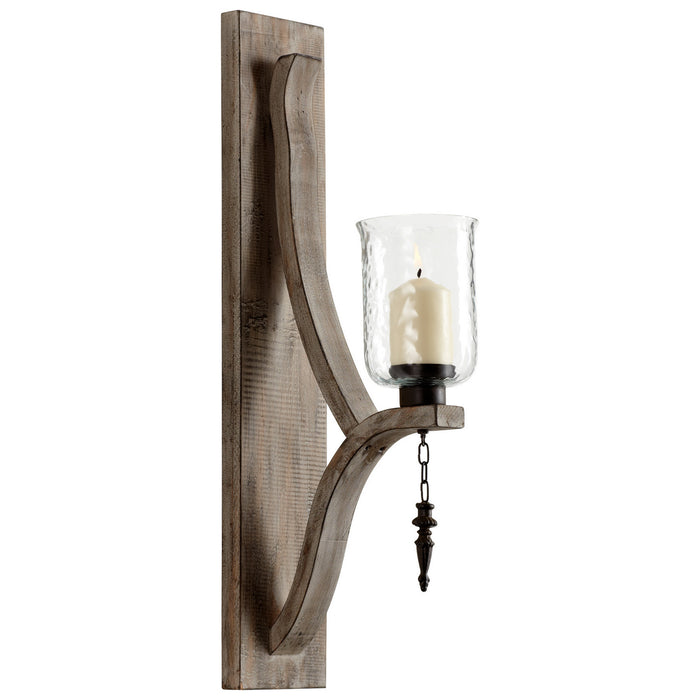 Cyan 05108 Wall Candleholder, Washed Oak