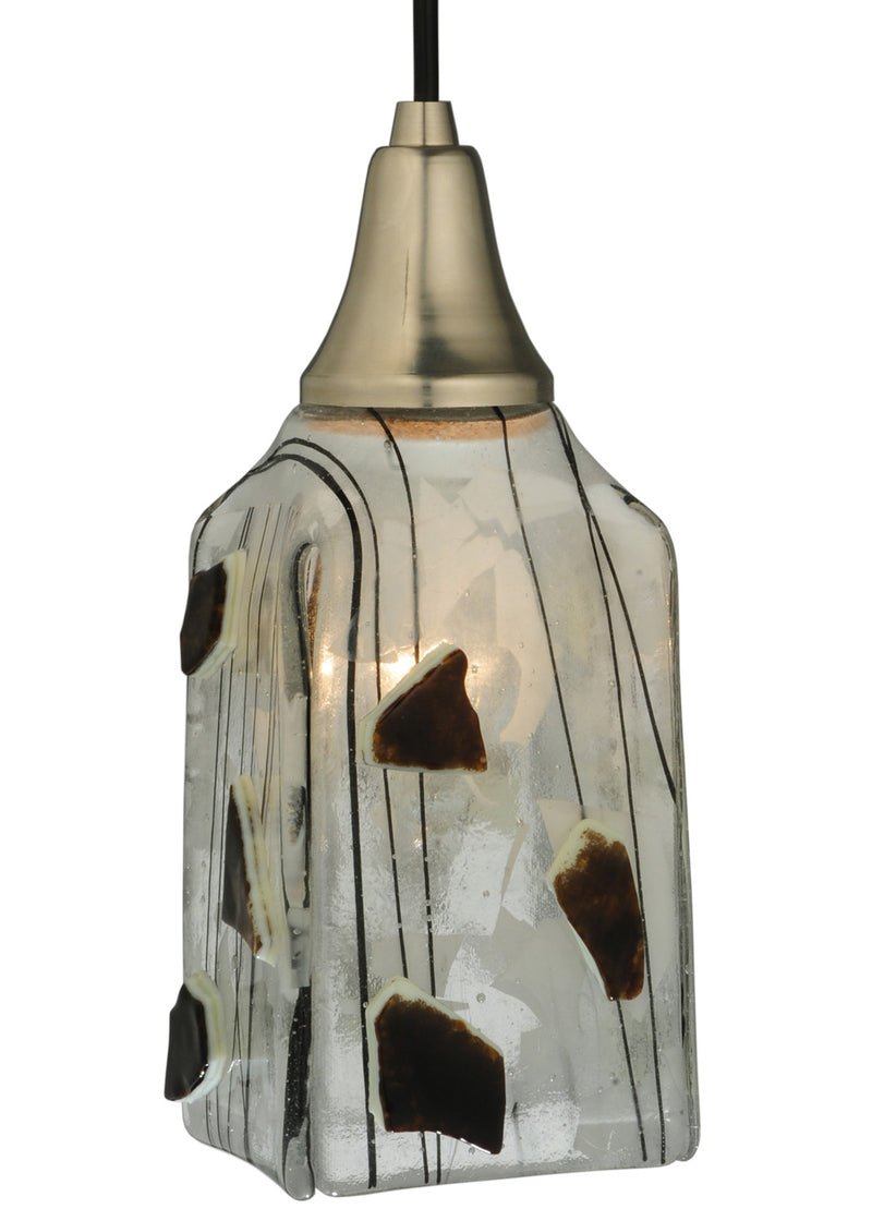 Meyda Tiffany 122304 One Light Mini Pendant, Brushed Nickel