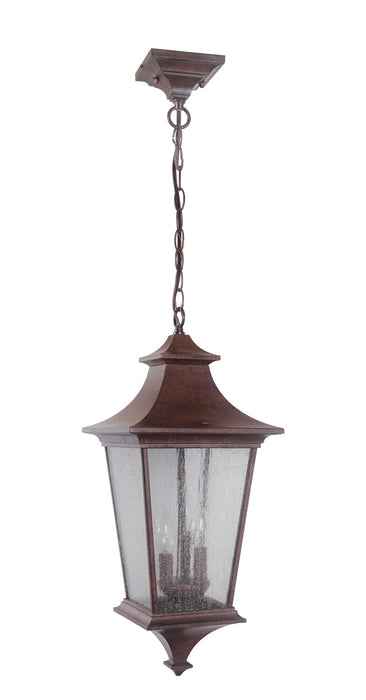Craftmade Z1371-AG Three Light Outdoor Pendant, Aged Bronze Textured