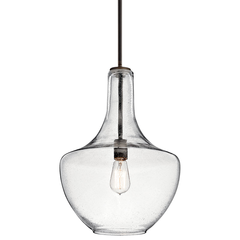 Kichler 42046OZ One Light Pendant, Olde Bronze