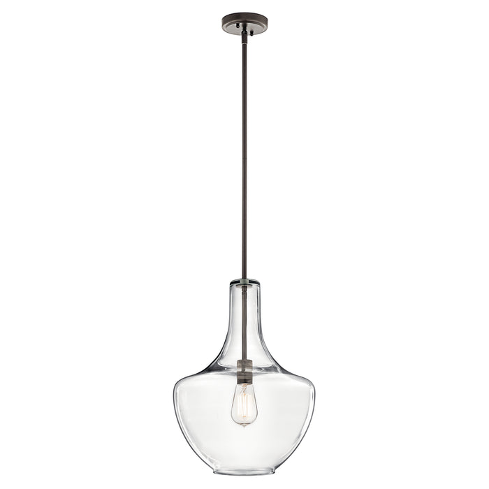 Kichler 42046OZ One Light Pendant, Olde Bronze