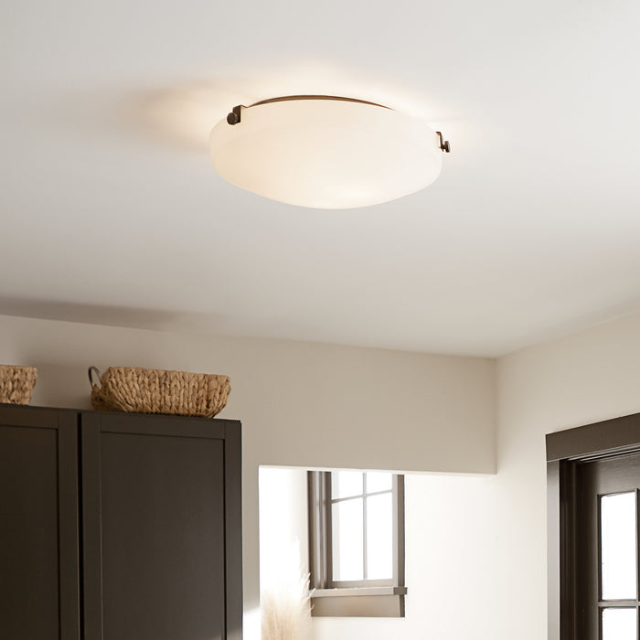 Kichler 42275OZ Three Light Flush Mount, Olde Bronze