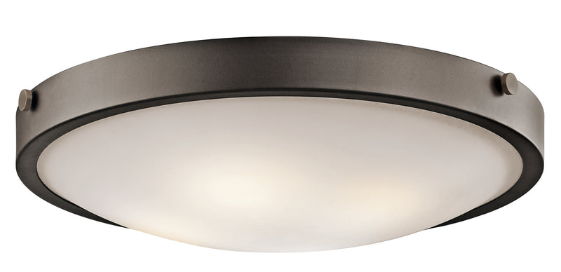 Kichler 42276OZ Four Light Flush Mount, Olde Bronze