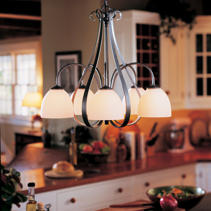 Hubbardton Forge 101445-SKT-20-GG0001 Five Light Chandelier, Natural Iron
