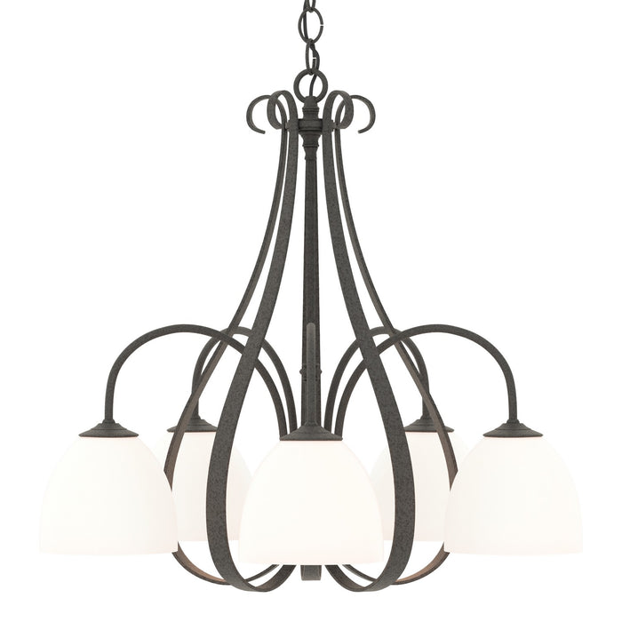 Hubbardton Forge 101445-SKT-20-GG0001 Five Light Chandelier, Natural Iron