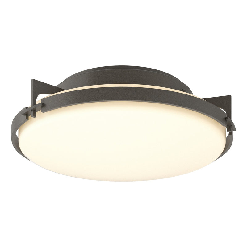Hubbardton Forge 126745-SKT-07-GG0097 Two Light Flush Mount, Dark Smoke