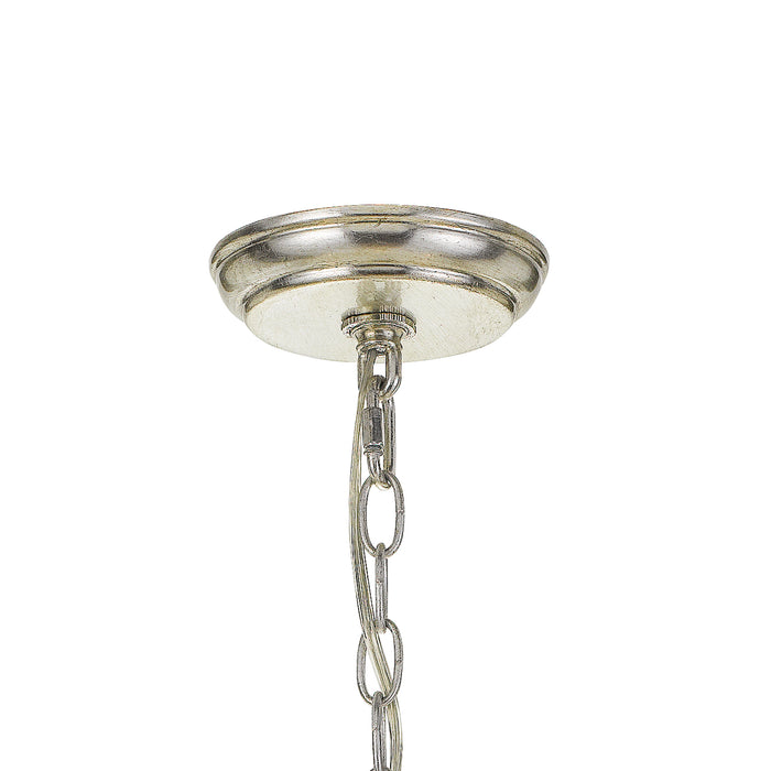 Crystorama 423-SA Three Light Mini Chandelier, Antique Silver