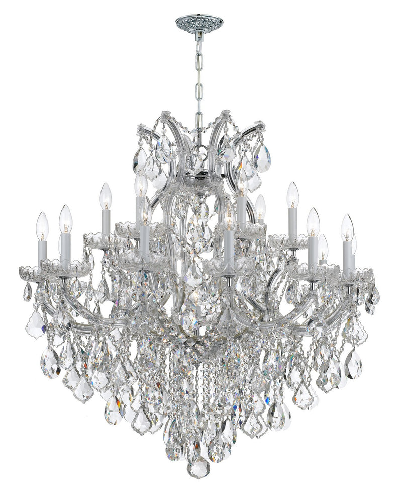 Crystorama 4418-CH-CL-S 19 Light Chandelier, Polished Chrome