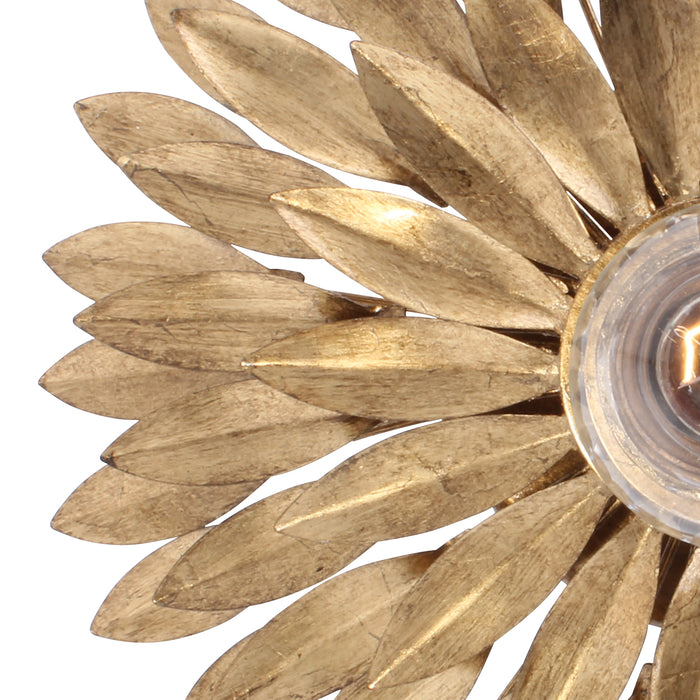 Crystorama 500-GA One Light Flush Mount, Antique Gold