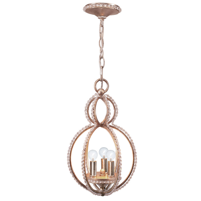 Crystorama 6760-DT Three Light Mini Chandelier, Distressed Twilight