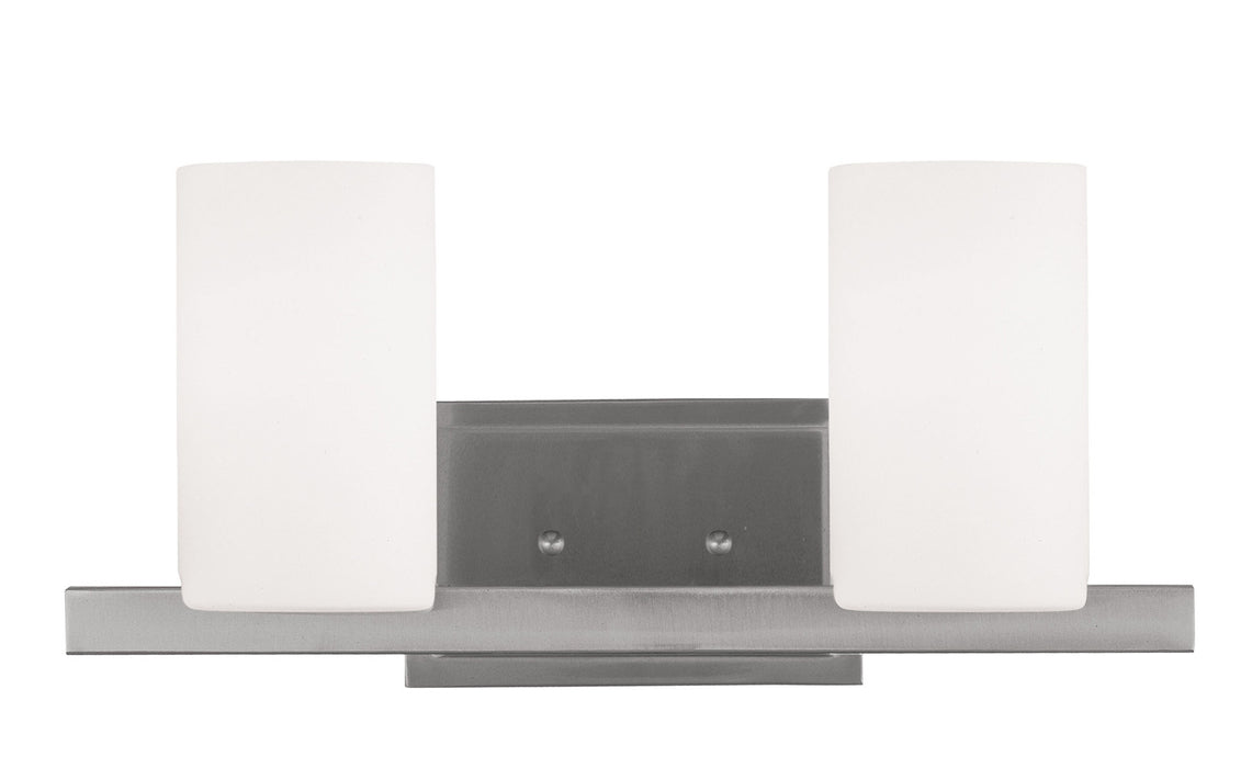 Livex Lighting 1332-91 Two Light Bath Vanity, Brushed Nickel
