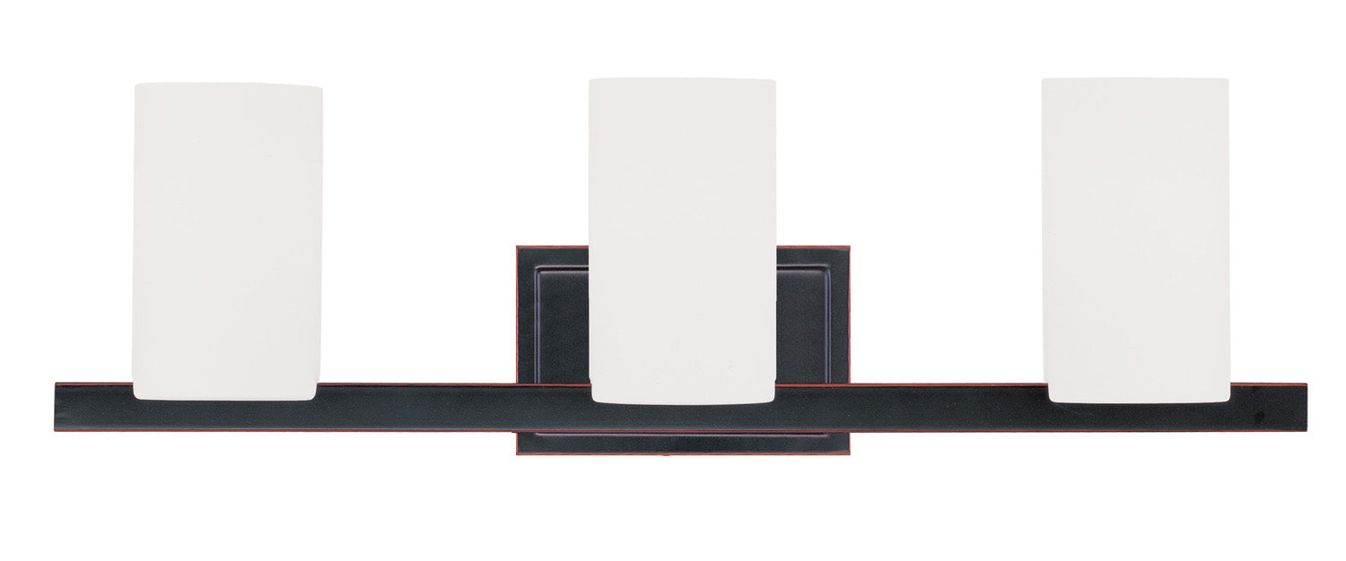 Livex Lighting 1333-67 Three Light Bath Vanity, Hand Applied Olde Bronze