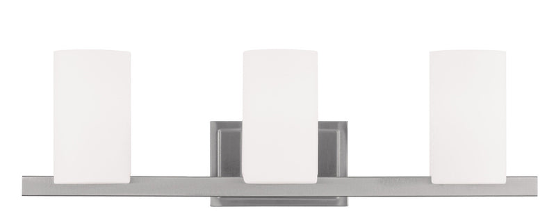 Livex Lighting 1333-91 Three Light Bath Vanity, Brushed Nickel