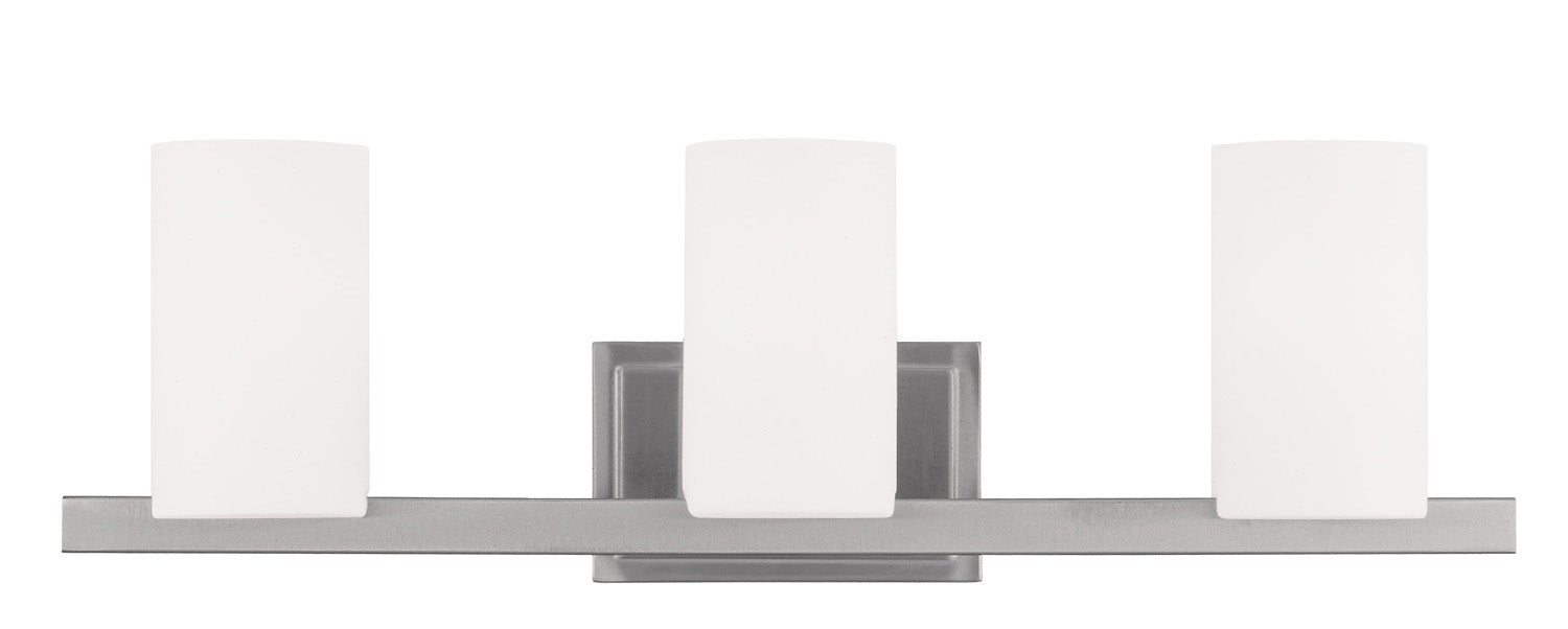 Livex Lighting 1333-91 Three Light Bath Vanity, Brushed Nickel