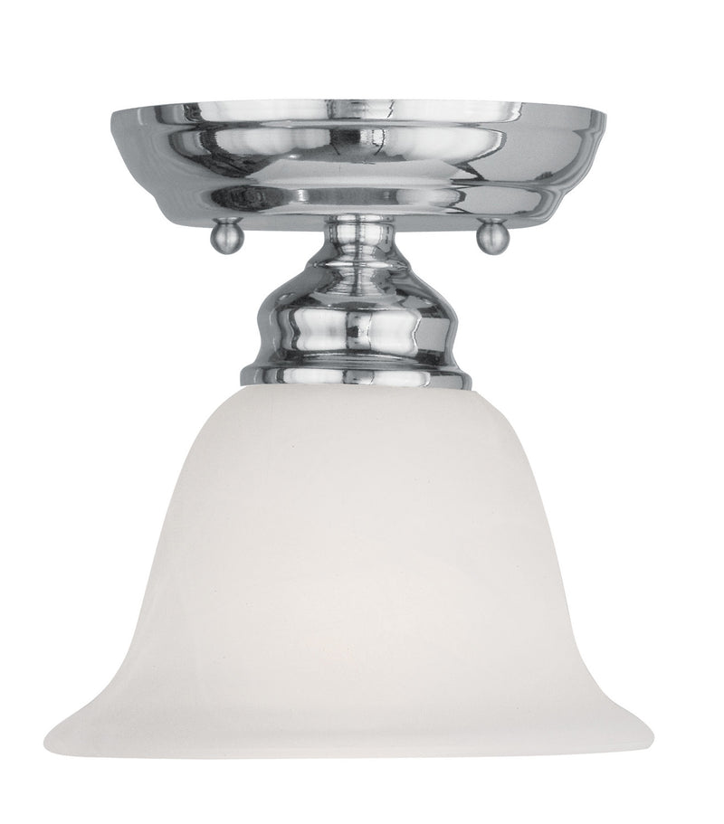 Livex Lighting 1350-05 One Light Ceiling Mount, Polished Chrome