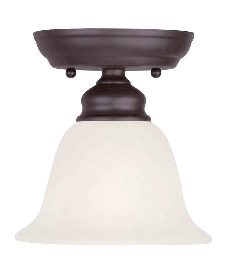 Livex Lighting 1350-07 One Light Ceiling Mount, Bronze