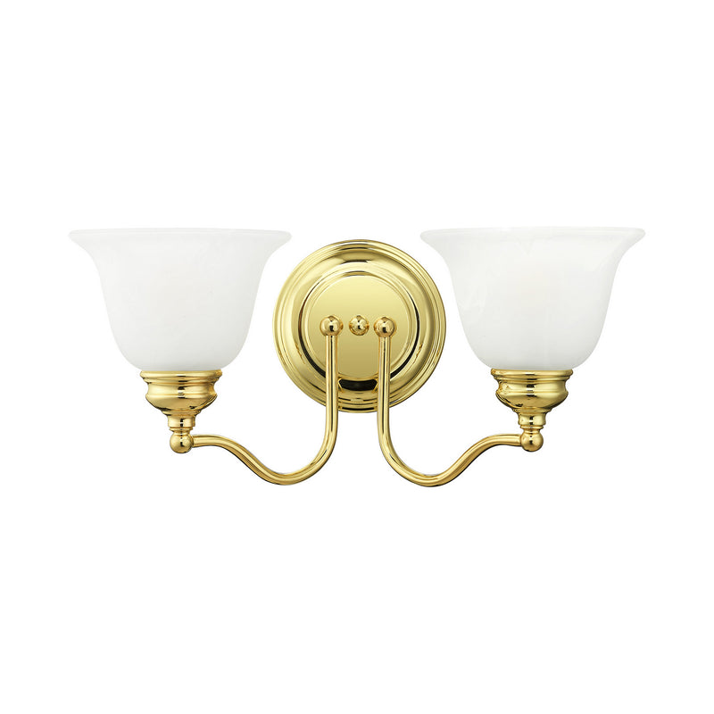 Livex Lighting 1352-02 Two Light Bath Vanity, Polished Brass