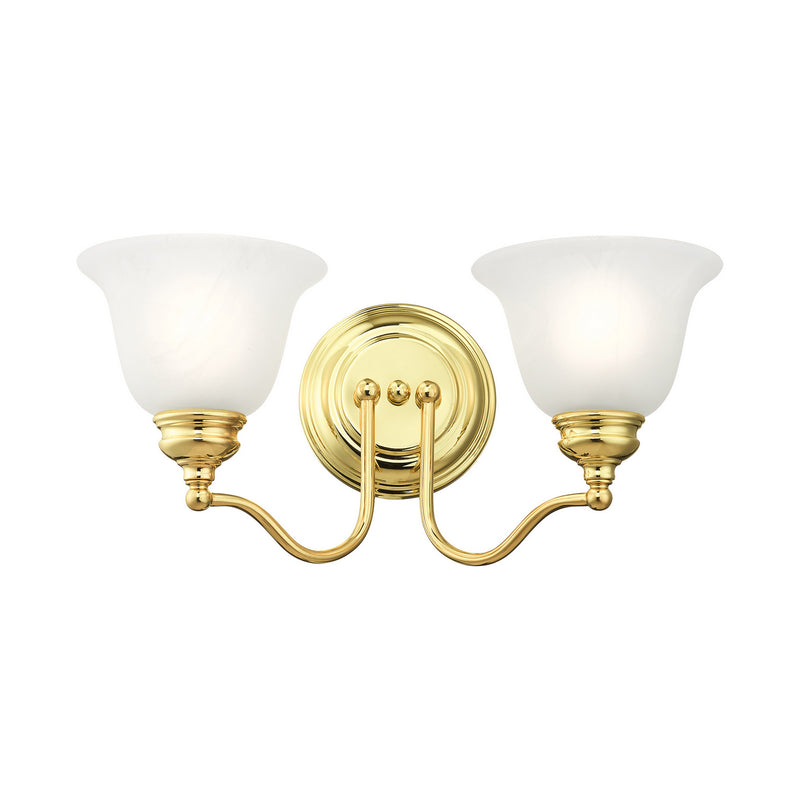 Livex Lighting 1352-02 Two Light Bath Vanity, Polished Brass