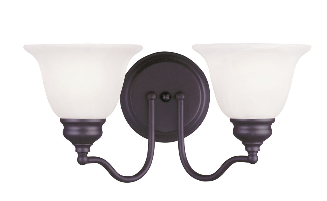 Livex Lighting 1352-07 Two Light Bath Vanity, Bronze