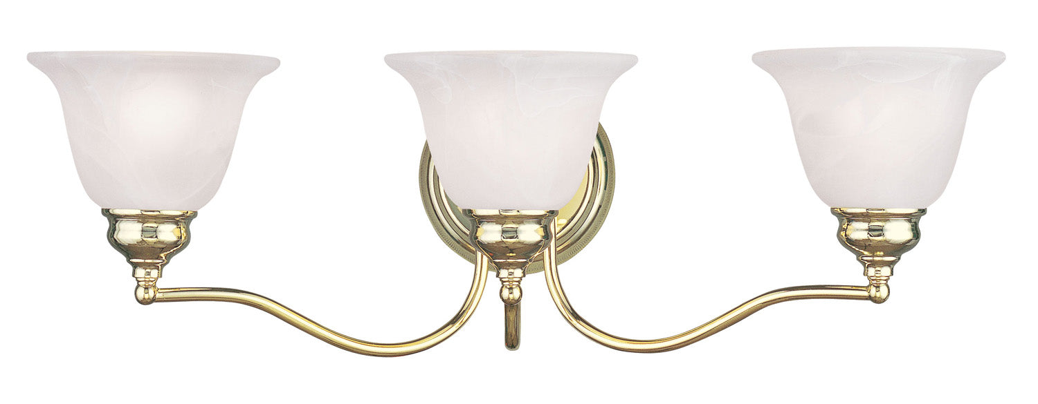 Livex Lighting 1353-02 Three Light Bath Vanity, Polished Brass