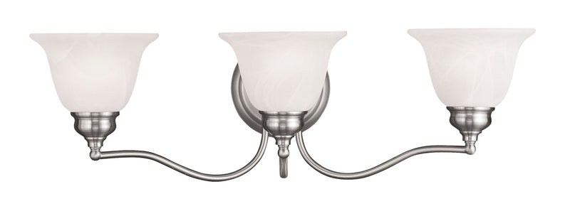 Livex Lighting 1353-91 Three Light Bath Vanity, Brushed Nickel
